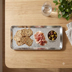 Hammered Rectangle Plate - Silver