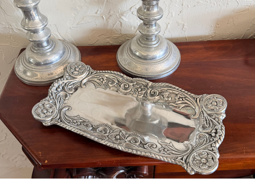 SILVER CONCHO SERVING TRAY