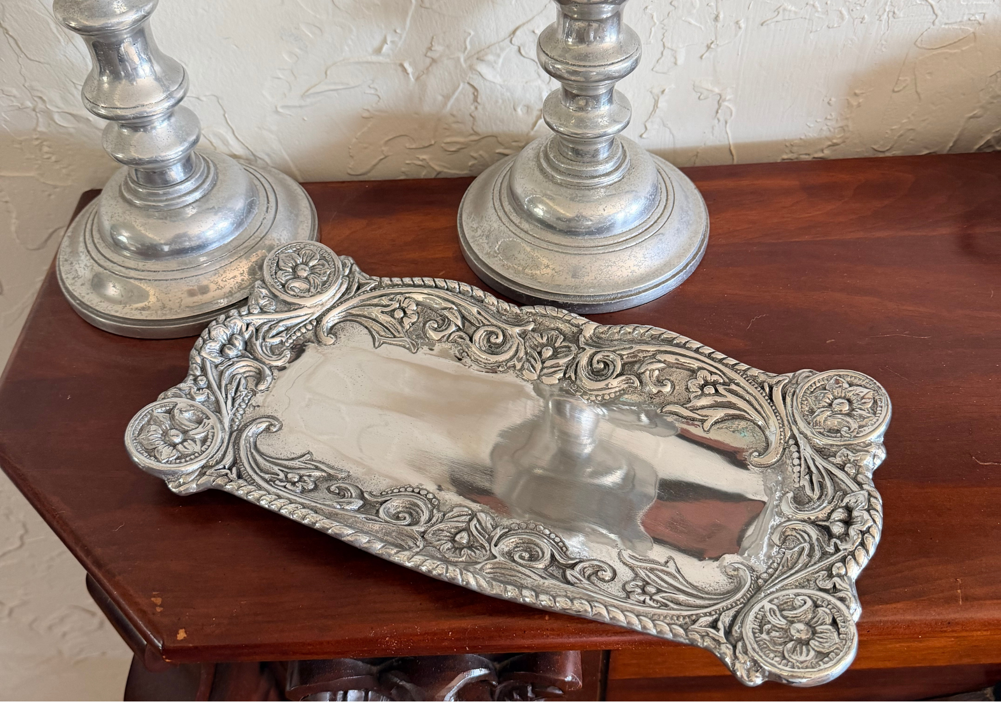 SILVER CONCHO SERVING TRAY