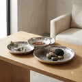 India Handicrafts Inc - Silver Textured 4-Plate Cluster Dish