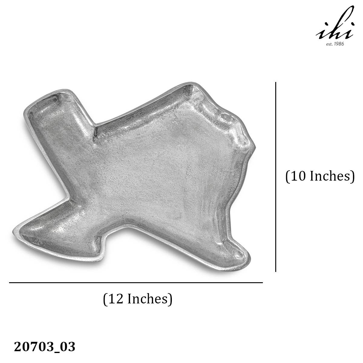 India Handicrafts Inc - Aluminum Texas Map Tray