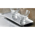 Hammered Rectangle Plate - Silver