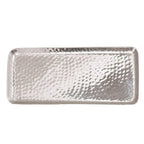 Hammered Rectangle Plate - Silver