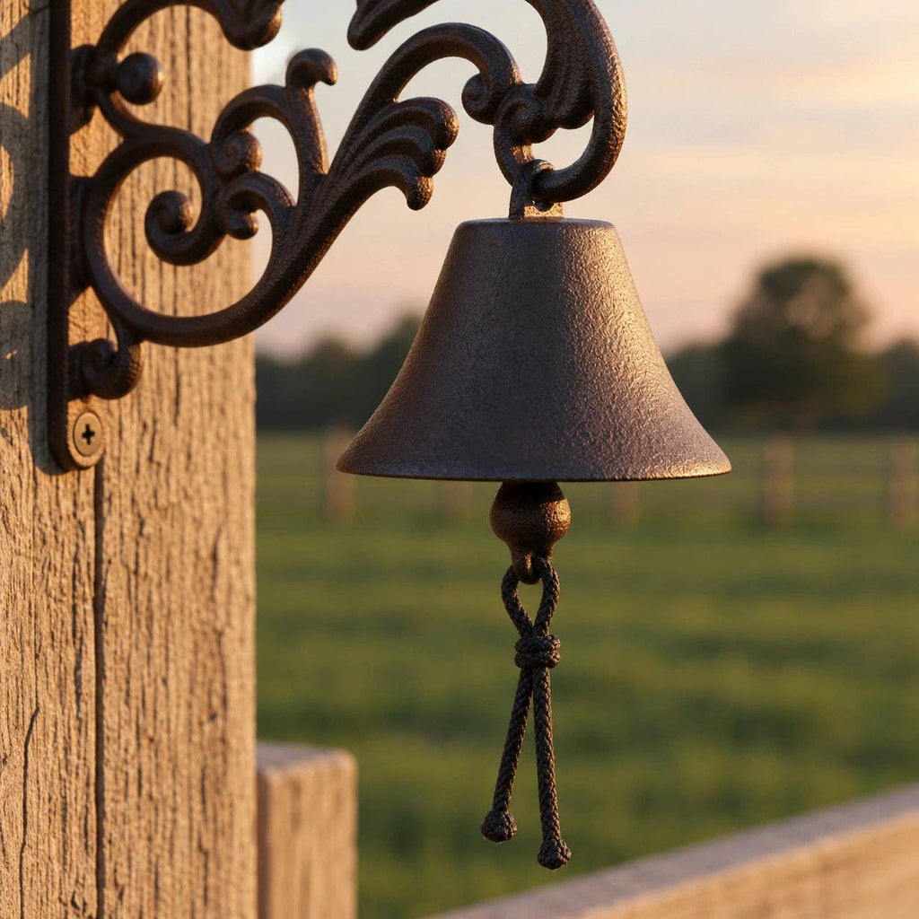 Horse Doorbell, Cast Iron Farmhouse Porch Bell and Chime, 9.8"