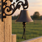 Horse Doorbell, Cast Iron Farmhouse Porch Bell and Chime, 9.8"