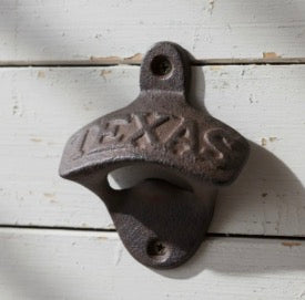 TEXAS BOTTLE OPENER WALL MOUNT CAST IRON