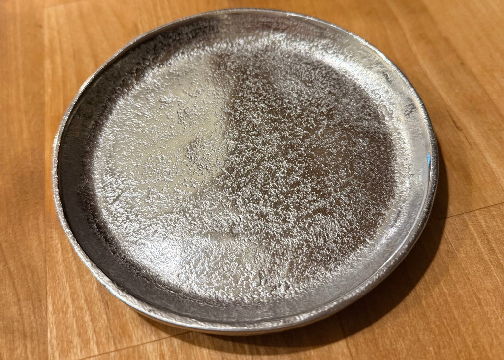 Aluminum 5 inch drink coaster slightly rough textured finish, western barware home decor in stock

