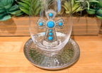 Aluminum 5 inch drink coaster hammered texture finish, western barware home decor in stock styled