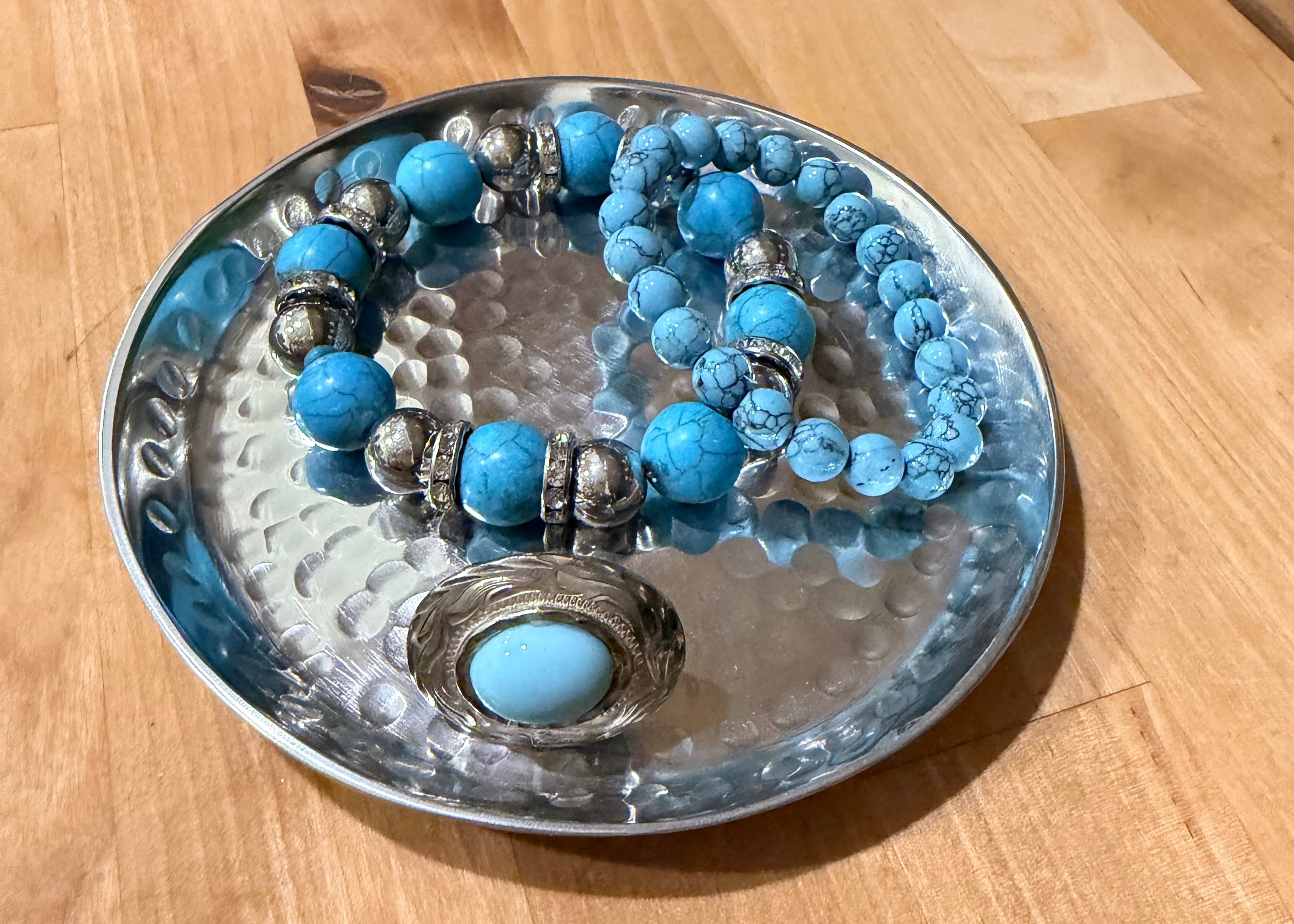 ALUMINUM 5” DRINK COASTER (HAMMERED TEXTURE FINISH)