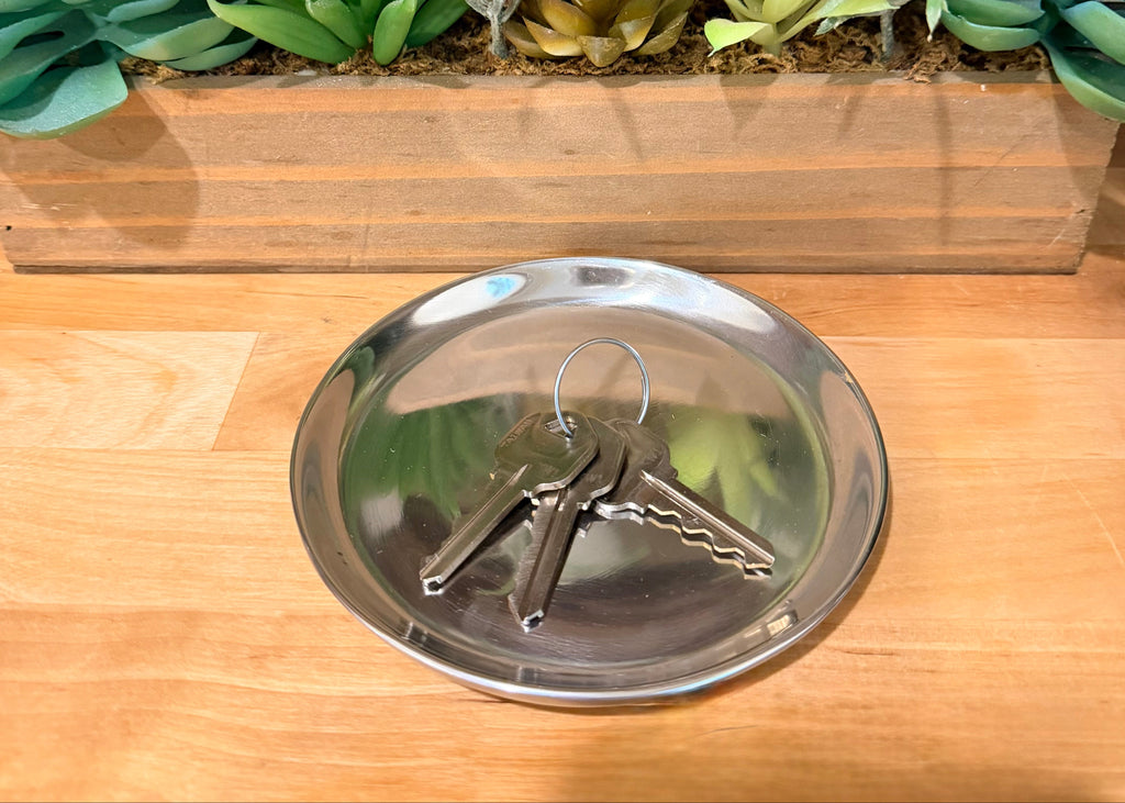 Aluminum 5 inch drink coaster smooth mirror finish, western barware home decor in stock lifestyle