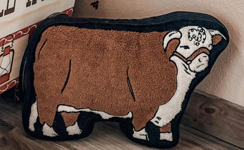 Cattle Talk Hereford cow pillow, western ranch style home decor lifestyle
#2