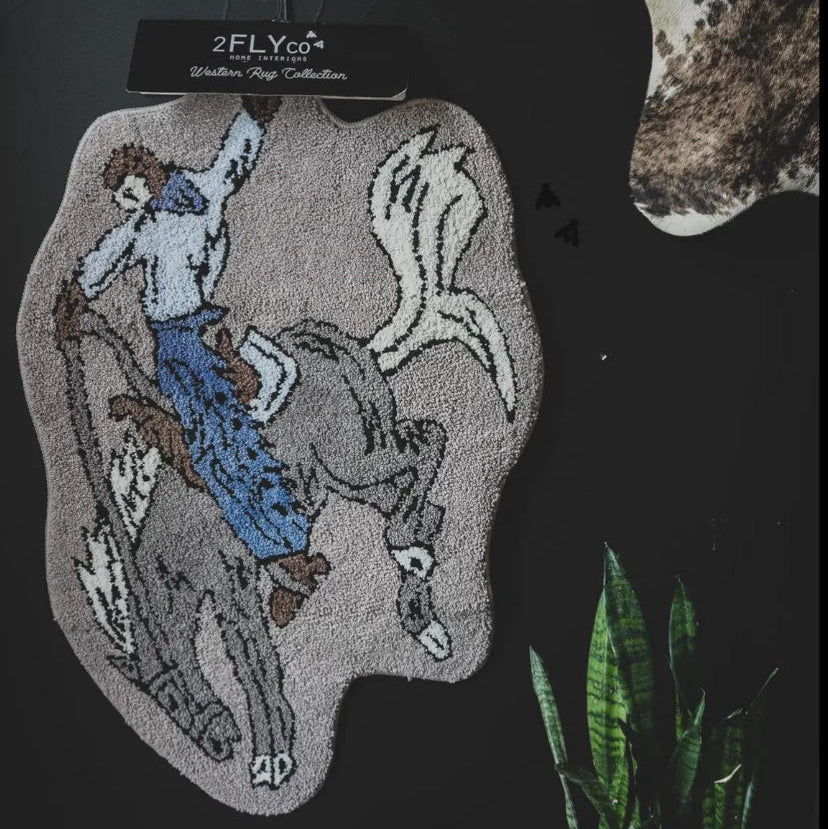 RODEO BRONC RIDER RUG