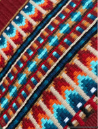 Em Custom Show Pads Liquid Dynamite, brick red, aqua, turquoise & ocean blue tones, western show pad in stock detail 