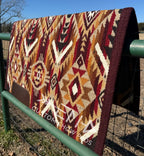 Em Custom Ranch Pads Hotrod, burgundy, brick red, brown, chestnut, caramel, honey, sand & cream tones, western ranch pad in stock lifestyle