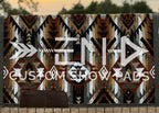 Em Custom Ranch Pads Silver Dagger, charcoal grey, white, black, sand, tan, buckskin & brown tones, western ranch pad in stock