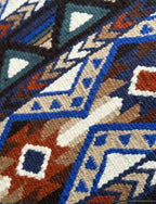 Em Custom Ranch Pads Looking Sharp, dark espresso, midnight blue, royal blue, ashy denim, brown, sand & cream tones, western ranch pad in stock detail