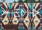 Em Custom Ranch Pads Midnight Mesa, eggplant, dark indigo purple, cream, brown, sand, taupe & bright aqua tones, western ranch pad in stock