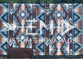 Em Custom Ranch Pads Forever In Blue Navy Border, navy, royal blue, white, cream & tan tones, western ranch pad in stock