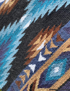 Em Custom Ranch Pads Nightfall, black, white, midnight blue, denim blue, medium blue, chocolate brown & tan tones, western ranch pad in stock detail