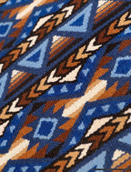 Em Custom Ranch Pads The Next Best Thing, royal blue, white, electric blue, sky blue, black, brown & buckskin tones, western ranch pad in stock detail