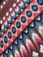 Em Custom Show Pads Mauvelous, mauve, pink & midnight blue tones, western show pad in stock detail 
