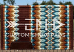 Em Custom Show Pads Patina Beauty, chocolate, rust & teal tones, western show pad in stock 