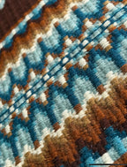 Em Custom Show Pads Patina Beauty, chocolate, rust & teal tones, western show pad in stock detail 
