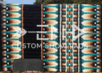 Em Custom Show Pads Priorities Black Ends, black, ocean teal & chocolate tones, western show pad in stock 
