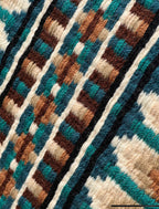Em Custom Show Pads Priorities Black Ends, black, ocean teal & chocolate tones, western show pad in stock detail 