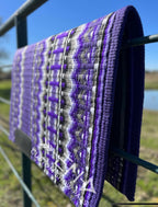 Em Custom Show Pads Royal Reign, dark purple, lavender & grey tones, western show pad in stock lifestyle 