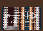 
Em Custom Show Pads Teal Cheetah, dark teal, espresso & caramel tones, western show pad
#1