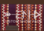Em Custom Show Pads Sundown Serenity, eggplant, rust & garnet rose tones, western show pad in stock 