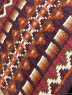 Em Custom Show Pads Sundown Serenity, eggplant, rust & garnet rose tones, western show pad in stock detail 