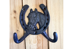 HORSESHOE WALL HOOK CAST IRON (horse head)