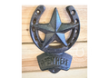 WESTERN STAR HORSESHOE BOTTLE OPENER WALL MOUNT CAST IRON