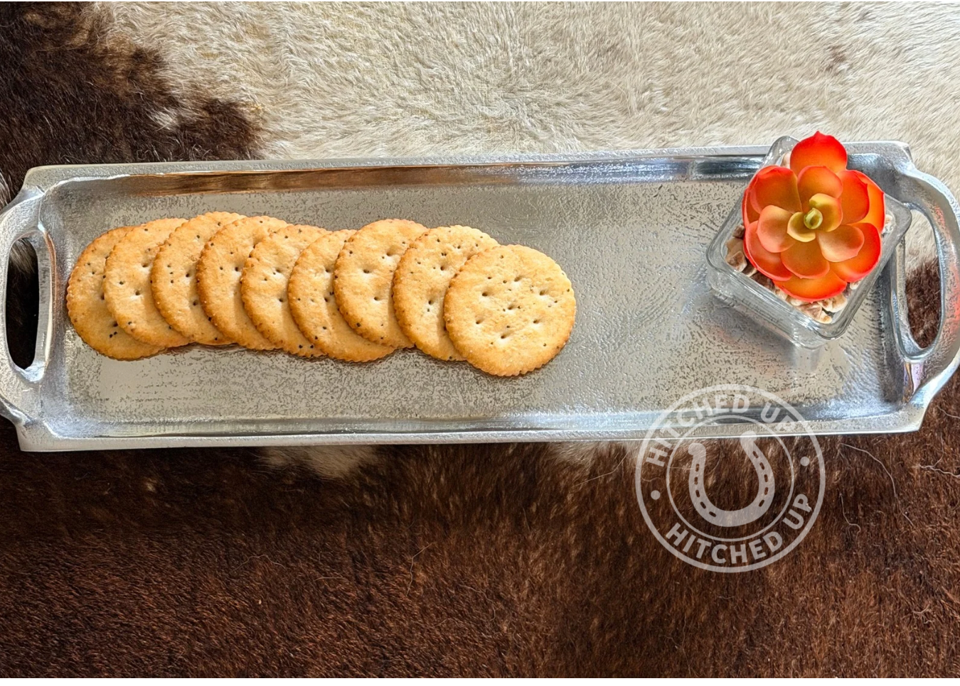 RECTANGLE ALUMINUM LONG TRAY (with handles)