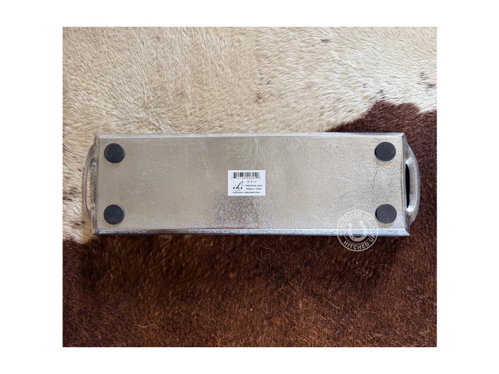 RECTANGLE ALUMINUM LONG TRAY (with handles)