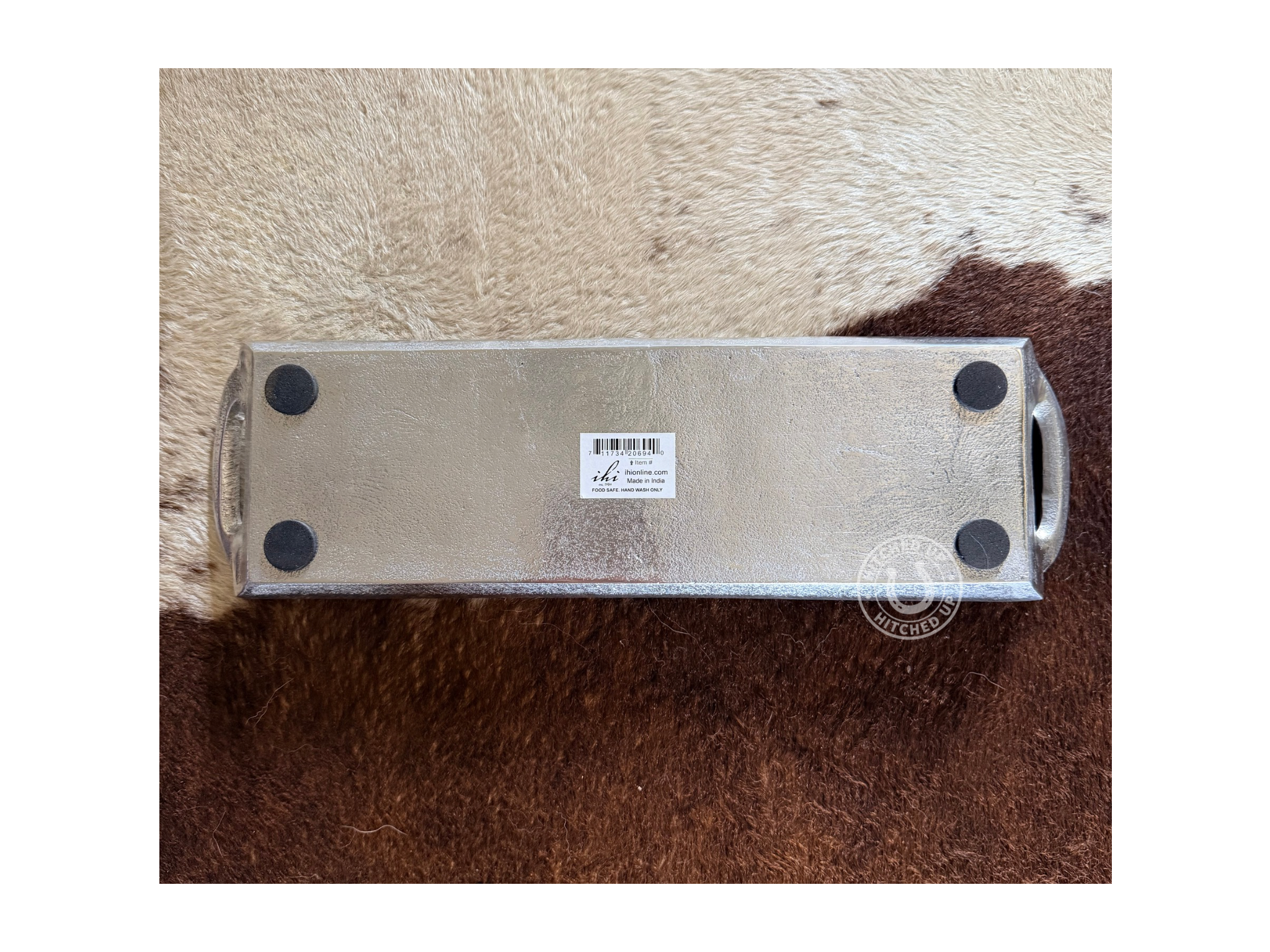 RECTANGLE ALUMINUM LONG TRAY (with handles)