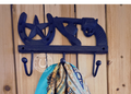 COWBOY 3-HOOK WALL RACK CAST IRON