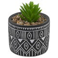 3.5" Tall Faux Black Pot Succulent Plant